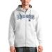 Men's Antigua White Los Angeles Dodgers Team Logo Victory Full-Zip Hoodie