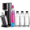 Wassersprudler SODASTREAM "DUO Vorteilspack" schwarz Wassersprudler