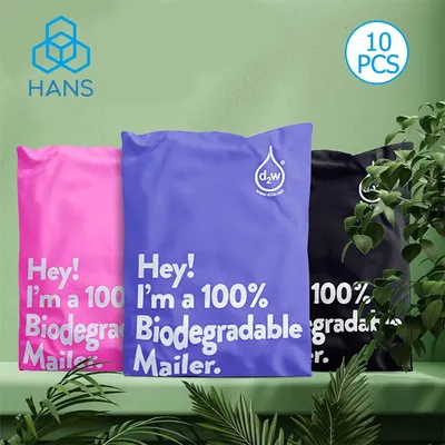 Enveloppes compostables 100% biodégradables 13x10 pouces D2W 10 pièces sacs d'expédition étanches