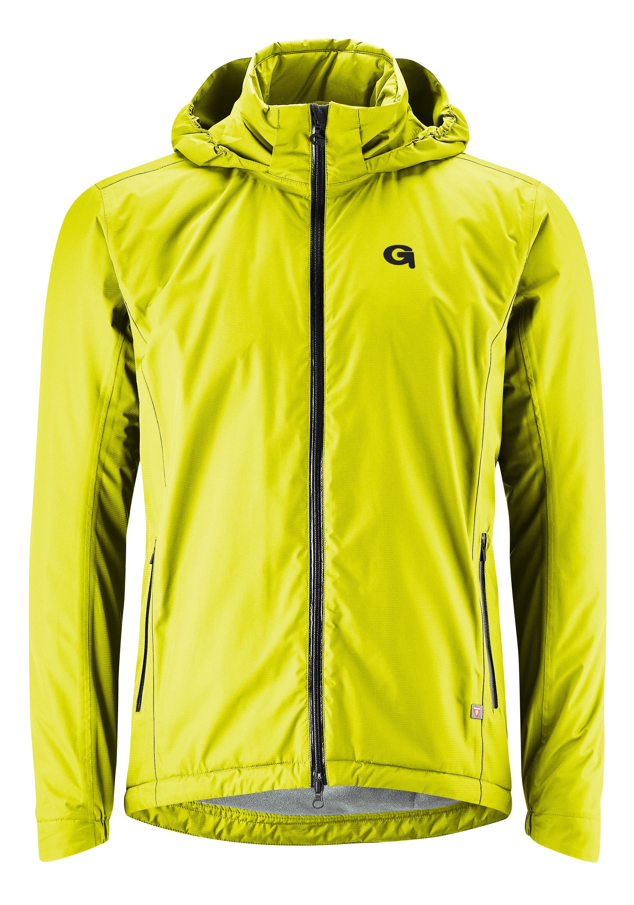 Fahrradjacke GONSO "Save Jacket Therm M", Herren, Gr. M, gelb (neongelb), 100% Polyester, Jacken, Herren Regenjacke wind- und wasserdicht, Radjacke mit Kapuze Image