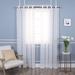 Aurora Home Linen-Textured Semi-Sheer Grommet Curtains