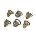 Set Of 6 Cast Iron Tropical Leaf Napkin Rings Decorative Dining Decor - 2 X 2.25 X 2 inches