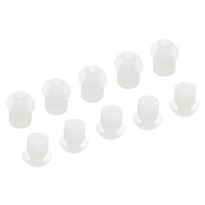 Silicone Mushroom Earbuds Ear Tips for Acoustic Tube Earpiece, Transparent 10Pcs