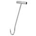 12"(300mm) T-Handle Meat Boning Hook, Galvanized Curved T Hooks for Butcher - Silver Tone