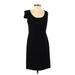 Ann Taylor LOFT Casual Dress - Sheath Scoop Neck Sleeveless: Black Print Dresses - Women's Size 2 Petite