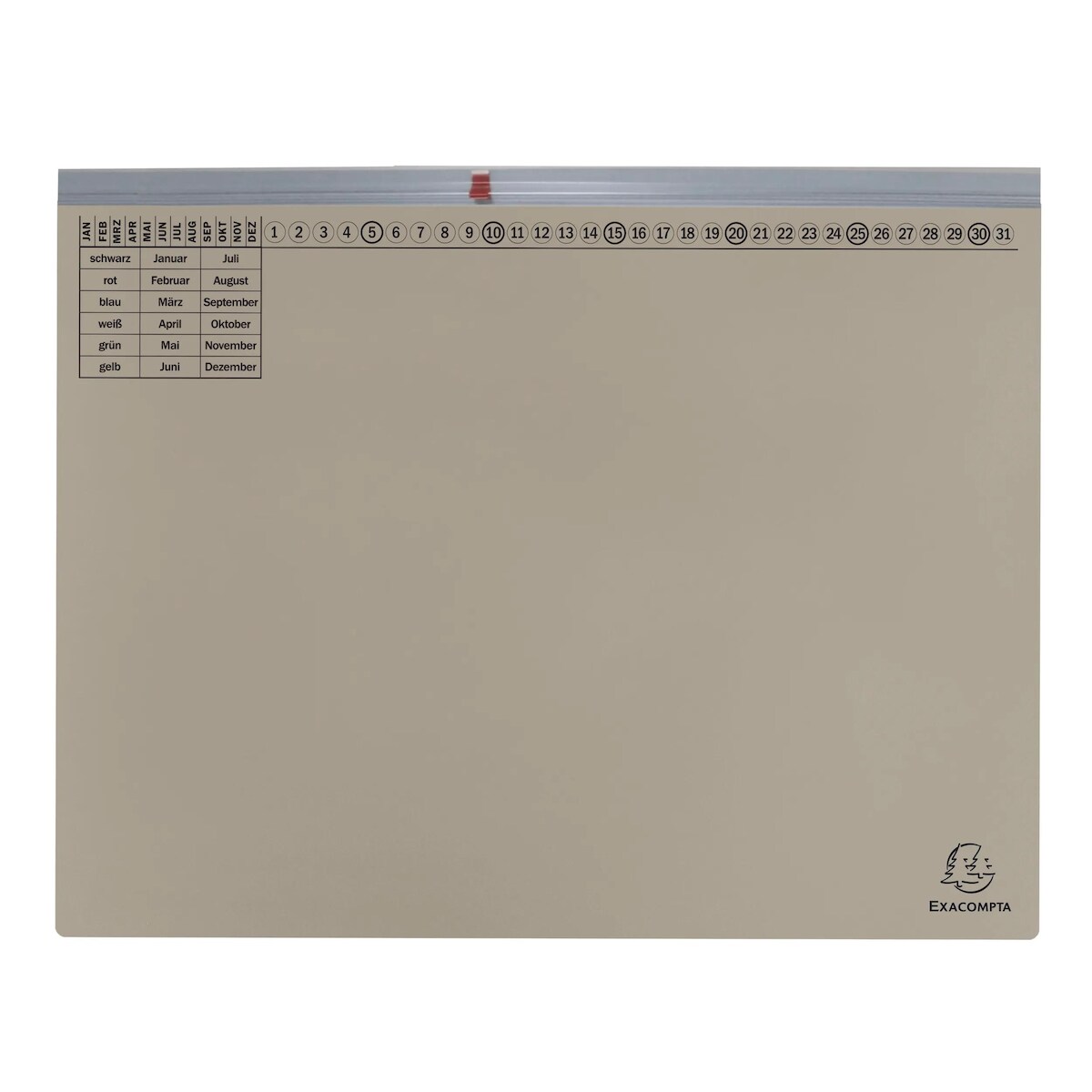 Exacompta 370210B 25x Exaflex Premium Hängehefter 1 Abheftv. Rechtsheftung - Grau Image
