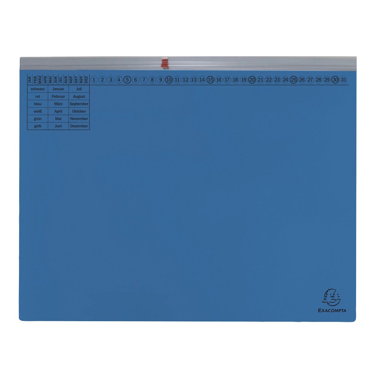 Exacompta 370107B 25x Exaflex Premium Hängehefter 1 Abheftv. Linksheftung - Blau Image