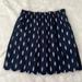 J. Crew Skirts | J. Crew Linen Blend A-Line Blue Geometric Skirt Womens Size 2 Elastic Waist. | Color: Blue | Size: 2