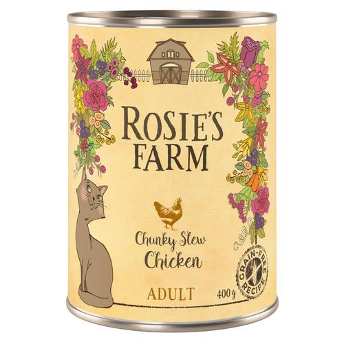 12x400g Huhn Rosie’s Farm Nassfutter für ausgewachsene Hunde