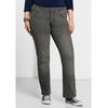 Bootcut-Jeans SHEEGO "Große Größen", Damen, Gr. 23, Kurzgrößen, grau (grau denim), Obermaterial: 75% Baumwolle, 24% Polyester, 1% Elasthan, unifarben, casual, lang, Jeans, in 5-Pocket-Form, mit Used-Effekten