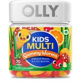 OLLY Kids Multi Worms - 70 Gummies - A Blend of Vitamins A, C, D, E, Bs, & Zinc - Kids Daily Vitamins and Minerals- Flavor: Sour Fruity Punch