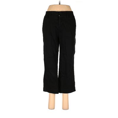 Eddie Bauer Dress Pants - High Rise Flared Leg Boyfriend: Black Bottoms - Women's Size 6