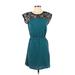 Aqua Casual Dress - Shift: Teal Dresses - Women's Size X-Small