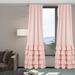Frifoho Solid Semi-Sheer Rod Pocket Curtain Panels Metal in Pink | 95 H x 40 W in | Wayfair 02JYY6260WMO881Y8HAI