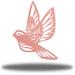 Riverside Designs LLC Floral Bird Garden Wall Décor Metal in Pink | 24 H x 24 W x 0.0125 D in | Wayfair FLB0003-10pnk24