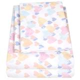 Sweet Home Collection Full of Hearts Bed Sheet Set Microfiber/Polyester in White | Twin | Wayfair KIDS-VNHRT-TWIN