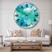 Trent Austin Design® Mandurah Wall Clock Metal in Blue/White | 16 H x 16 W x 1 D in | Wayfair 5DBC1BE67B66447D8D6070A8A6D0054A