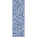 Blue 96 x 24 x 0.39 in Area Rug - Red Barrel Studio® Floral Machine Woven Polypropylene Area Rug in Polypropylene | 96 H x 24 W x 0.39 D in | Wayfair