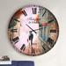 Paris Romance Couples II - Traditional wall clock Metal in White Laurel Foundry Modern Farmhouse® | 36 H x 36 W in | Wayfair