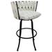 Red Barrel Studio® Trelu Counter, Bar & Extra Tall Stool Upholstered/Metal in White/Black | 23 W x 21 D in | Wayfair