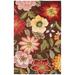 Red 66 x 42 x 0.5 in Area Rug - Red Barrel Studio® Karyn Floral Contemporary Modern Chocolate Handmade Area Rug red | 66 H x 42 W x 0.5 D in | Wayfair