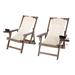 W Unlimited RomanticFolding Beach Chair Solid Wood in Brown | 29 H x 38 W x 37 D in | Wayfair 2117DB-BG-CH2
