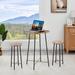 Modern 3-Piece Round Pub Dining Set with 2 Stools