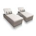 Florence Chaise Set 2 Outdoor Furniture w/ Side Table