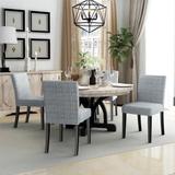 Modern Dining Chairs Set of 2 with Solid Wood Legs Upholstered Dining Room Chairs Side Chair for Living Room Kitchen Vanity