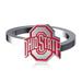 Dayna Designs Ohio State Buckeyes Bypass Enamel Silver Ring