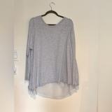 Torrid Sweaters | Gray Lightweight Sweater With A Tie In The Back. | Color: Gray/White | Size: 22