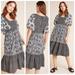 Anthropologie Dresses | Anthropologie Bloomingprint Adrienne Black Cream Floral Dress Flounce Midi 14 | Color: Black/Cream | Size: 14