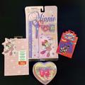 Disney Other | Minnie Mouse Stationery Set + Earrings | Color: Pink | Size: Osg