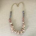 Anthropologie Jewelry | Anthropologie Statement Necklace | Color: Blue/Cream | Size: Os