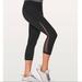 Lululemon Athletica Pants & Jumpsuits | Lululemon Black Train Times Mesh Cropped Legging Solid Black Size 6 | Color: Black | Size: 6