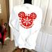 Disney Tops | Disney "Happy Holidays" New Long Sleeve Tee Shirt White Size M | Color: White | Size: M