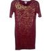 Lularoe Dresses | Lularoe Limited Edition Maroon Short Sleeve Shirt Dress With Gold Detail Size Xs | Color: Gold/Red | Size: X-Small