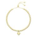 Hatton Jewellery Heart Charm Bracelet, 18K Gold over Sterling Silver Bracelet for Women, slider style clasp and adjustable in size. Made in Italy and Gift boxed