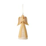 enesco Foundations Joy To The World Angel Ornament in Brown | 4.65 H x 2.17 W x 1.5 D in | Wayfair 6011552