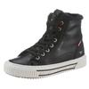 Winterboots MUSTANG SHOES, Damen, Gr. 39, schwarz, Lederimitat, sportlich, Schuhe, High Top Sneaker, Schnürboots mit Plateausohle