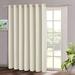 Eider & Ivory™ Tabiona Solid Color Blackout Thermal Grommet Single Curtain Panel Polyester in White/Brown | 84 H x 100 W in | Wayfair