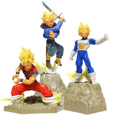 Figurine de Dessin Animé Dragon Ball Z en PVC Modèle Super Saisuperb Son Goku Vegeta Trunks