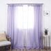 Aurora Home Textured Faux Linen Tie Top Curtain Panel Pair - 84" & 96"
