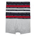 Tommy Hilfiger Jungen 7er Pack Boxershorts Trunks Unterwäsche, Mehrfarbig (Desert Sky/Mid Grey Ht/Red/White), 4-5 Jahre