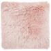 Fluffy Rose Pink Shag Accent Throw Pillow