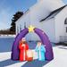 Fraser Hill Farm 7-Ft. Pre-Lit Inflatable Nativity Scene Polyester in Blue/Indigo/Red | 84 H x 82.68 W x 39.37 D in | Wayfair FHFNVTY074-L