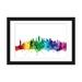 East Urban Home Rainbow Skyline Series: New York City, New York, USA II Painting Print on Wrapped Canvas Metal in Blue/Green/Pink | Wayfair