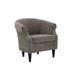 Barrel Chair - Lark Manor™ Adea Polyester Barrel Chair Polyester in Black/Brown | 32 H x 31.5 W x 27.5 D in | Wayfair