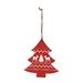 The Holiday Aisle® Tree Hanging Figurine Ornament Wood in Brown/Red/White | 4.75 H x 4.25 W x 0.25 D in | Wayfair 6F4064393A3447DA8C0EE7761693A6E0