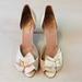 Kate Spade Shoes | Kate Spade Clarice Ivory Satin Hold Glitter Heels| Sz 7 B | Color: Cream/Gold | Size: 7